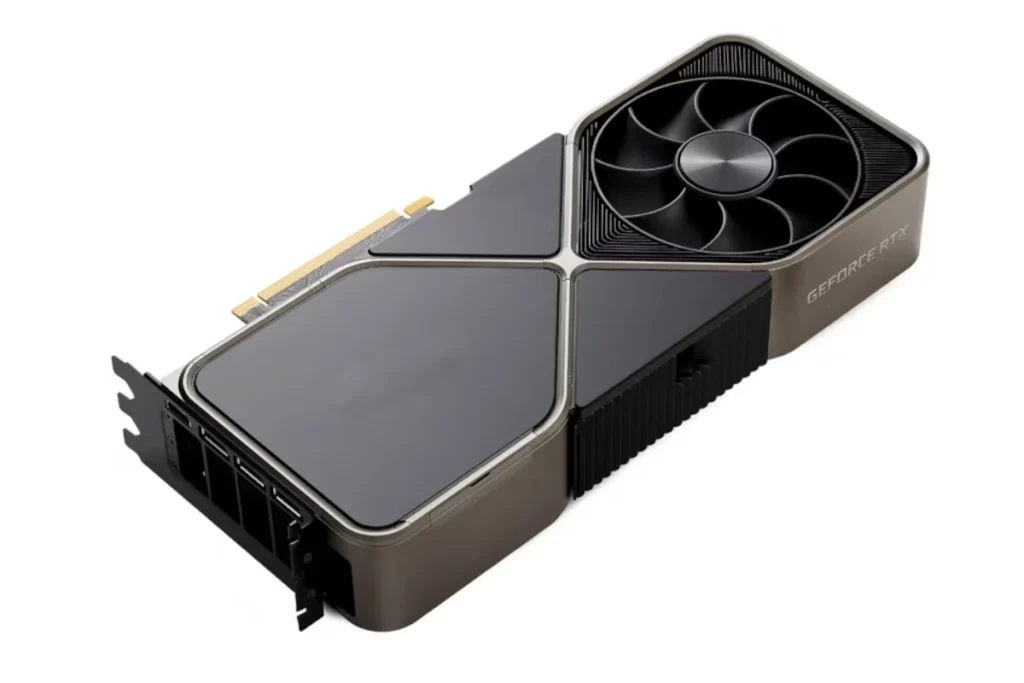 Grafická karta NVIDIA GeForce RTX 5090 s jedinečným chladičom a moderným dizajnom, vhodná pre high-end herné a AI výpočty.