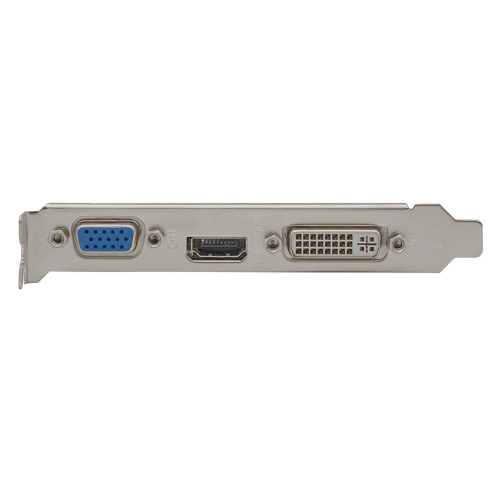 AFOX GeForce 210 1 GB GDDR2 – Zadný panel grafickej karty s výstupmi VGA, HDMI a DVI AFOX GeForce 210 1 GB GDDR2 – Zadný panel grafickej karty s výstupmi VGA, HDMI a DVI