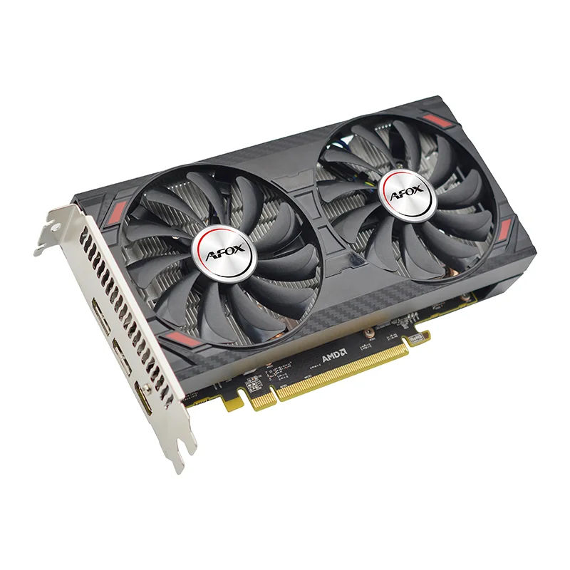 AFOX Radeon RX 5500 XT 8GB – šikmý pohľad na kartu AFOX Radeon RX 5500 XT 8GB – šikmý pohľad na kartu