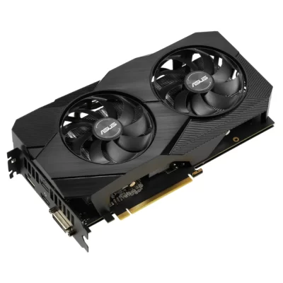 ASUS Dual GeForce RTX 2060 EVO 6GB – Grafická karta s čiernym dizajnom a dvomi ventilátormi zhora