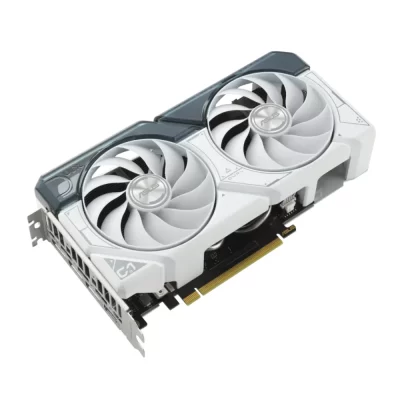 ASUS Dual GeForce RTX 4060 Ti White OC Edition 8GB – Karta so 2 bielymi ventilátormi s pohľadom zhora