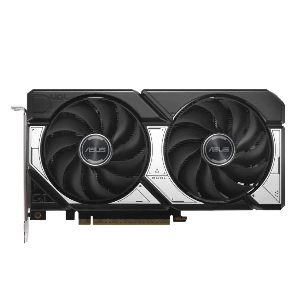 ASUS Dual GeForce RTX 5060 Ti 16GB GDDR7 OC – Predný pohľad na grafickú kartu ASUS Dual GeForce RTX 5060 Ti 16GB GDDR7 OC – Predný pohľad na grafickú kartu