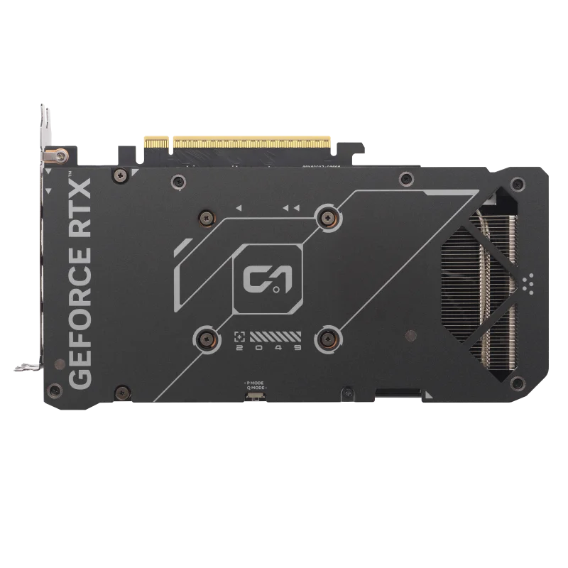 ASUS Dual GeForce RTX 5060 Ti 16GB GDDR7 OC – Zadná strana karty ASUS Dual GeForce RTX 5060 Ti 16GB GDDR7 OC – Zadná strana karty