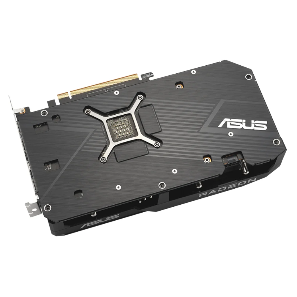 Asus Dual Radeon RX 6600 V2 8GB – Zadná strana grafickej karty Asus Dual Radeon RX 6600 V2 8GB – Zadná strana grafickej karty