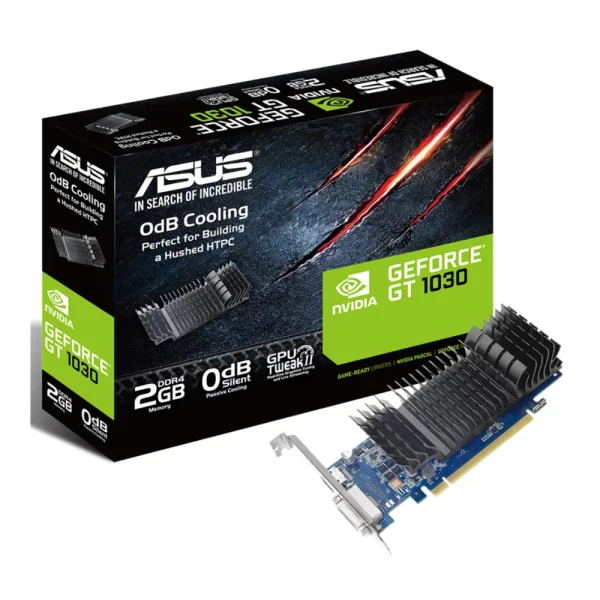 ASUS GeForce GT 1030 2GB – Balenie a grafická karta s pasívnym chladičom