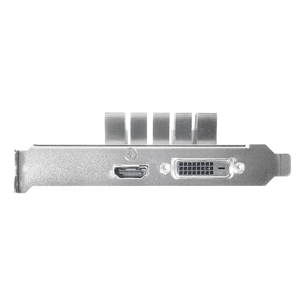ASUS GeForce GT 1030 2GB – Zadný panel grafickej karty s výstupmi HDMI a DVI-D ASUS GeForce GT 1030 2GB – Zadný panel grafickej karty s výstupmi HDMI a DVI-D