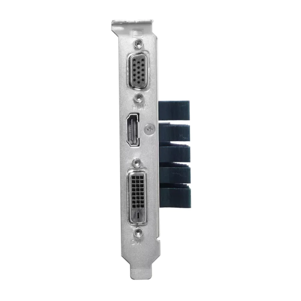 ASUS GeForce GT 710 2GB GDDR5 EVO – Detailný pohľad na výstupy: DVI, HDMI a VGA konektory ASUS GeForce GT 710 2GB GDDR5 EVO – Detailný pohľad na výstupy: DVI, HDMI a VGA konektory