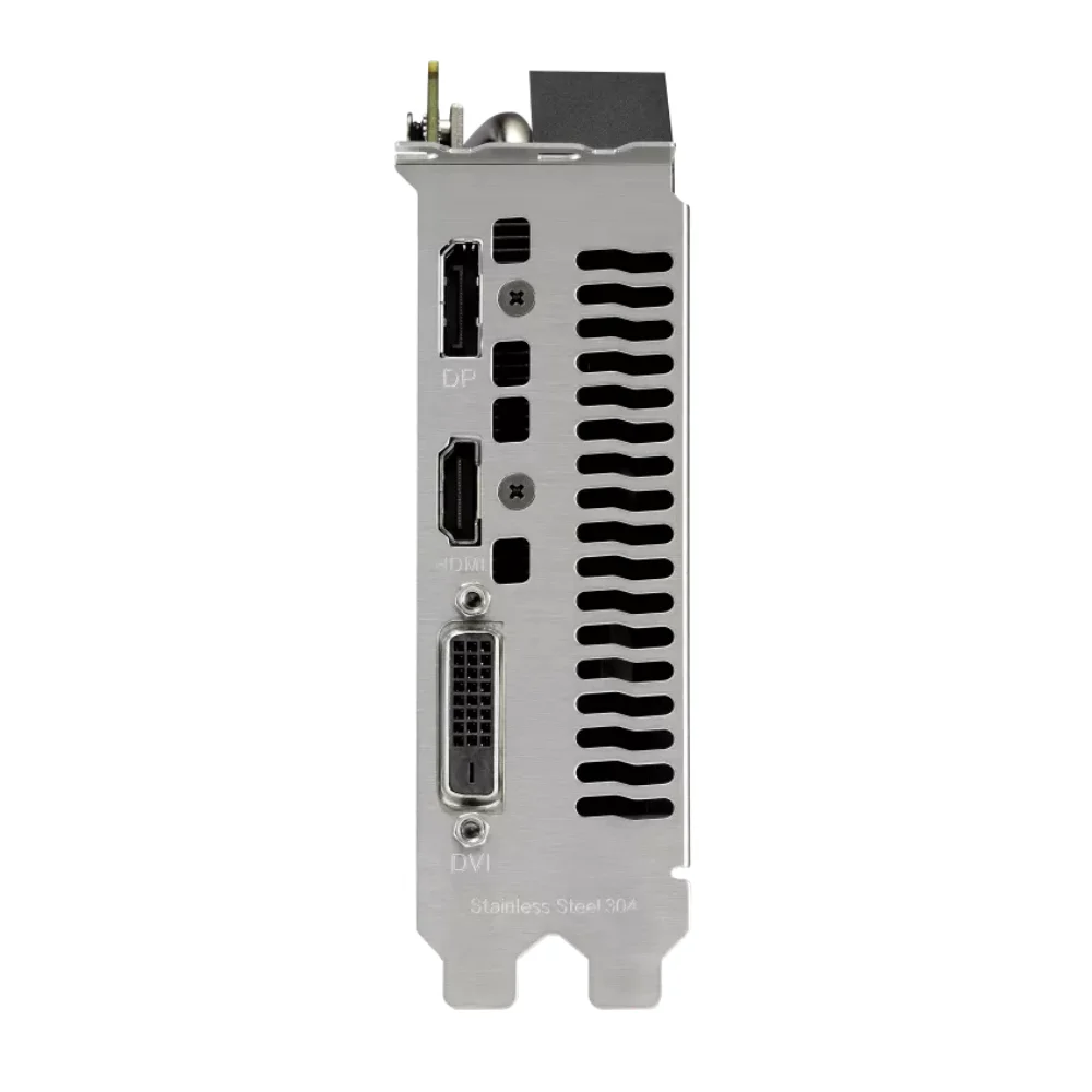 ASUS Phoenix GeForce RTX 3050 V2 8GB GDDR6 – Zadný I/O panel s výstupmi DisplayPort, HDMI a DVI ASUS Phoenix GeForce RTX 3050 V2 8GB GDDR6 – Zadný I/O panel s výstupmi DisplayPort, HDMI a DVI