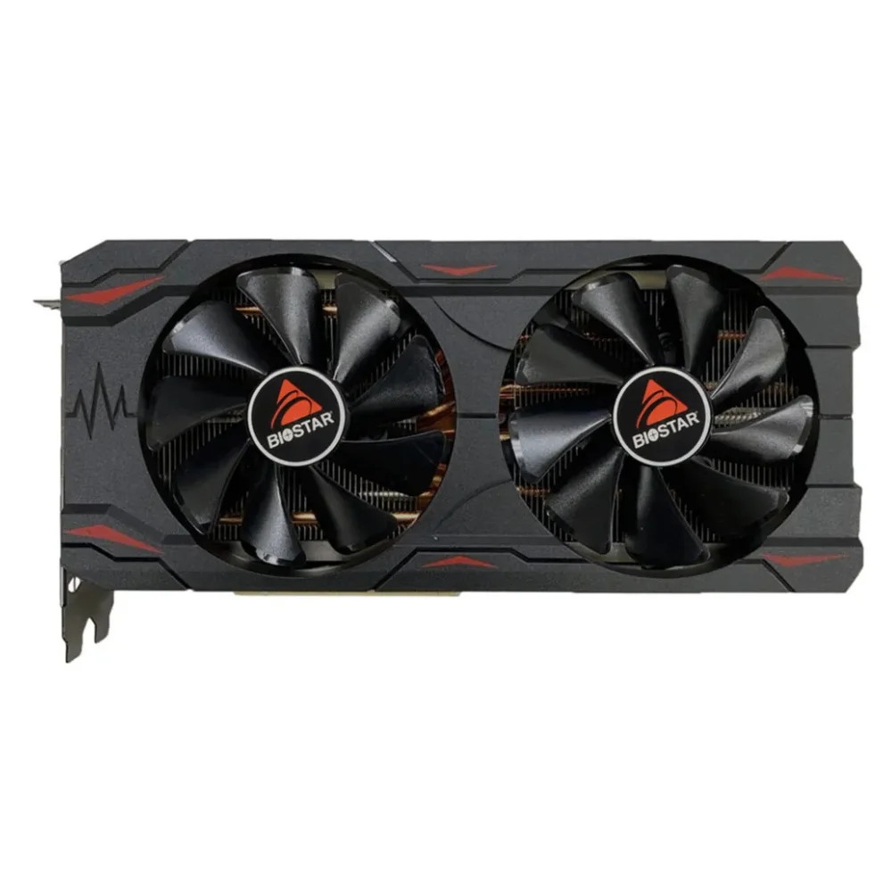 Biostar GeForce RTX 3070 8GB– pohľad spredu na ventilátory grafickej karty Biostar GeForce RTX 3070 8GB– pohľad spredu na ventilátory grafickej karty
