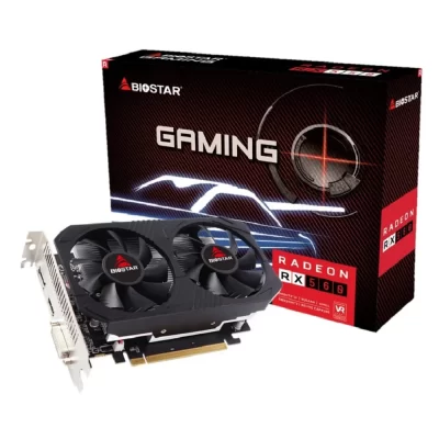 BIOSTAR RADEON RX 560 4GB – Grafická karta s dvoma ventilátormi a balením