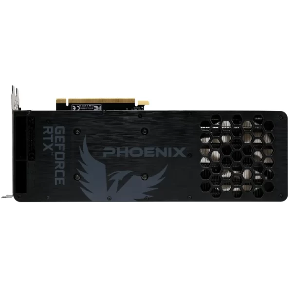 Gainward GeForce RTX 3070 Ti Phoenix 8GB – Zadná strana grafickej karty s kovovým backplate a dizajnom Phoenix