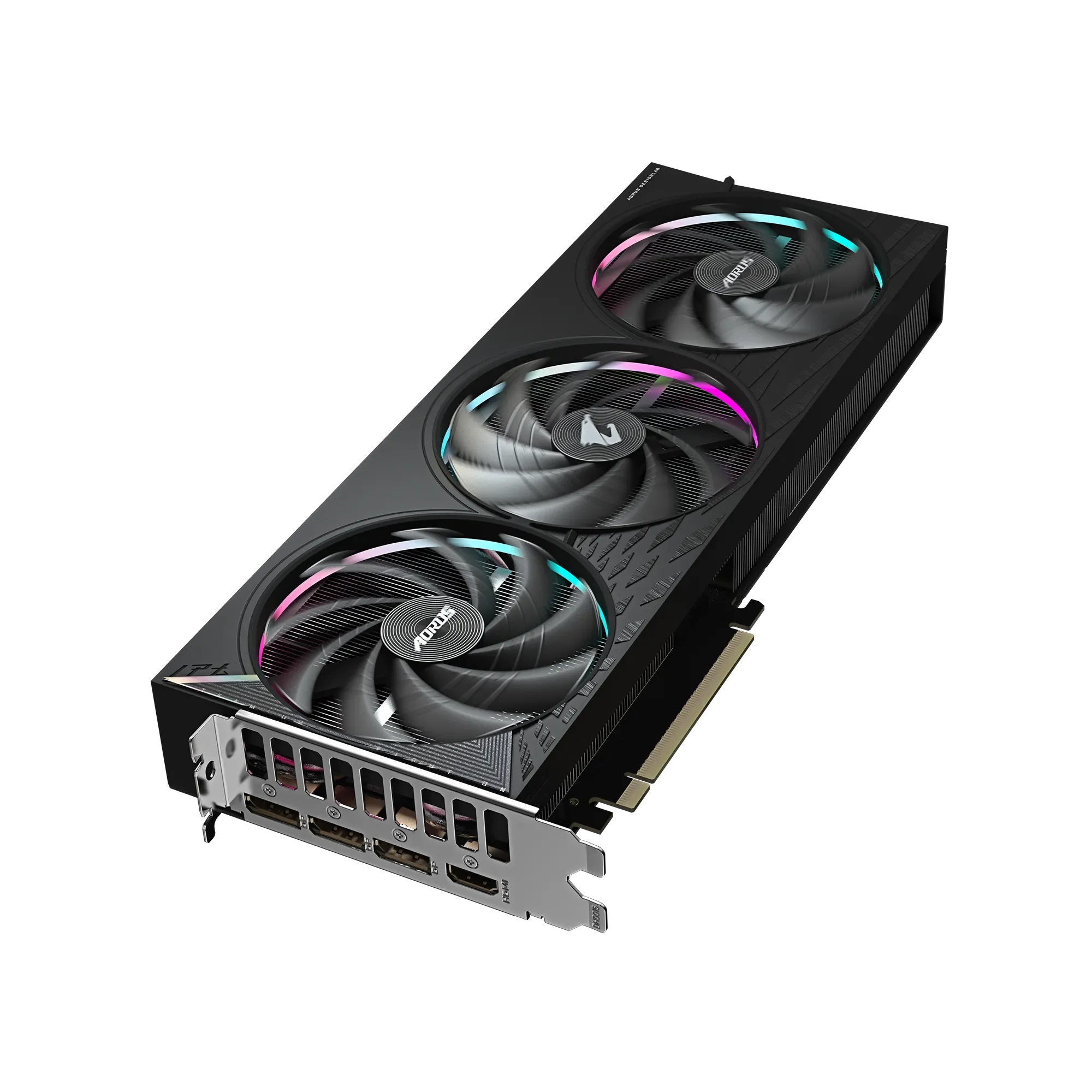 GIGABYTE AORUS GeForce RTX 5060 Ti ELITE 16G – Šikmý pohľad na kartu GIGABYTE AORUS GeForce RTX 5060 Ti ELITE 16G – Šikmý pohľad na kartu