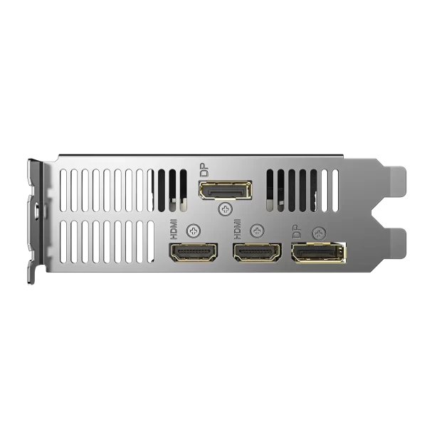 GIGABYTE GeForce RTX 3050 OC Low Profile 6G – detail výstupných portov HDMI a DisplayPort