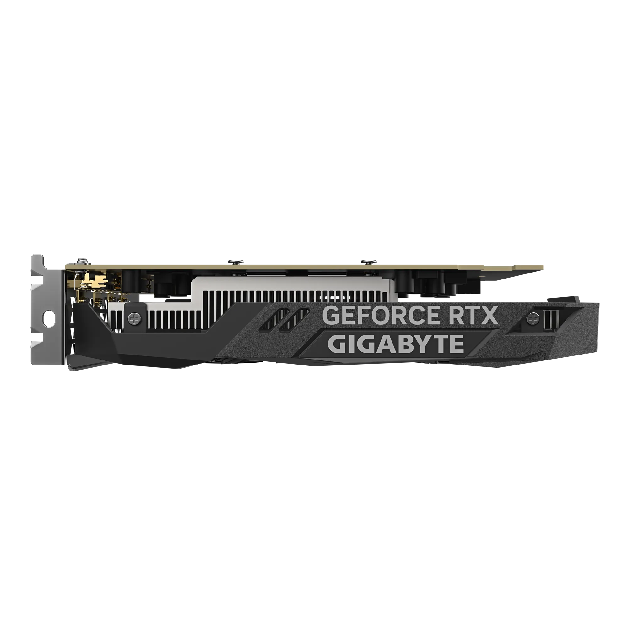 GIGABYTE GeForce RTX 3050 WINDFORCE OC V2 6G – Bočný pohľad na grafickú kartu GIGABYTE GeForce RTX 3050 WINDFORCE OC V2 6G - Bočný pohľad na grafickú kartu