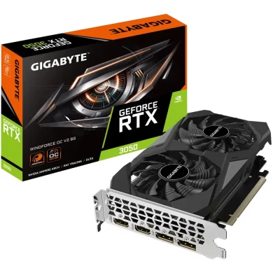 GIGABYTE GeForce RTX 3050 WINDFORCE OC V2 6G - Grafická karta spolu s jej balením
