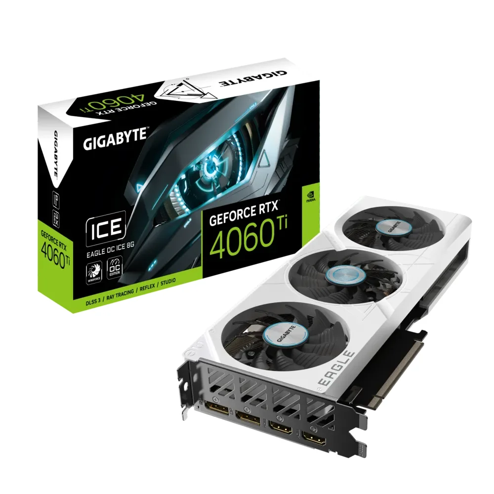Gigabyte GeForce RTX 4060 Ti EAGLE OC ICE 8G – Grafická karta s balením Gigabyte GeForce RTX 4060 Ti EAGLE OC ICE 8G – Grafická karta s balením