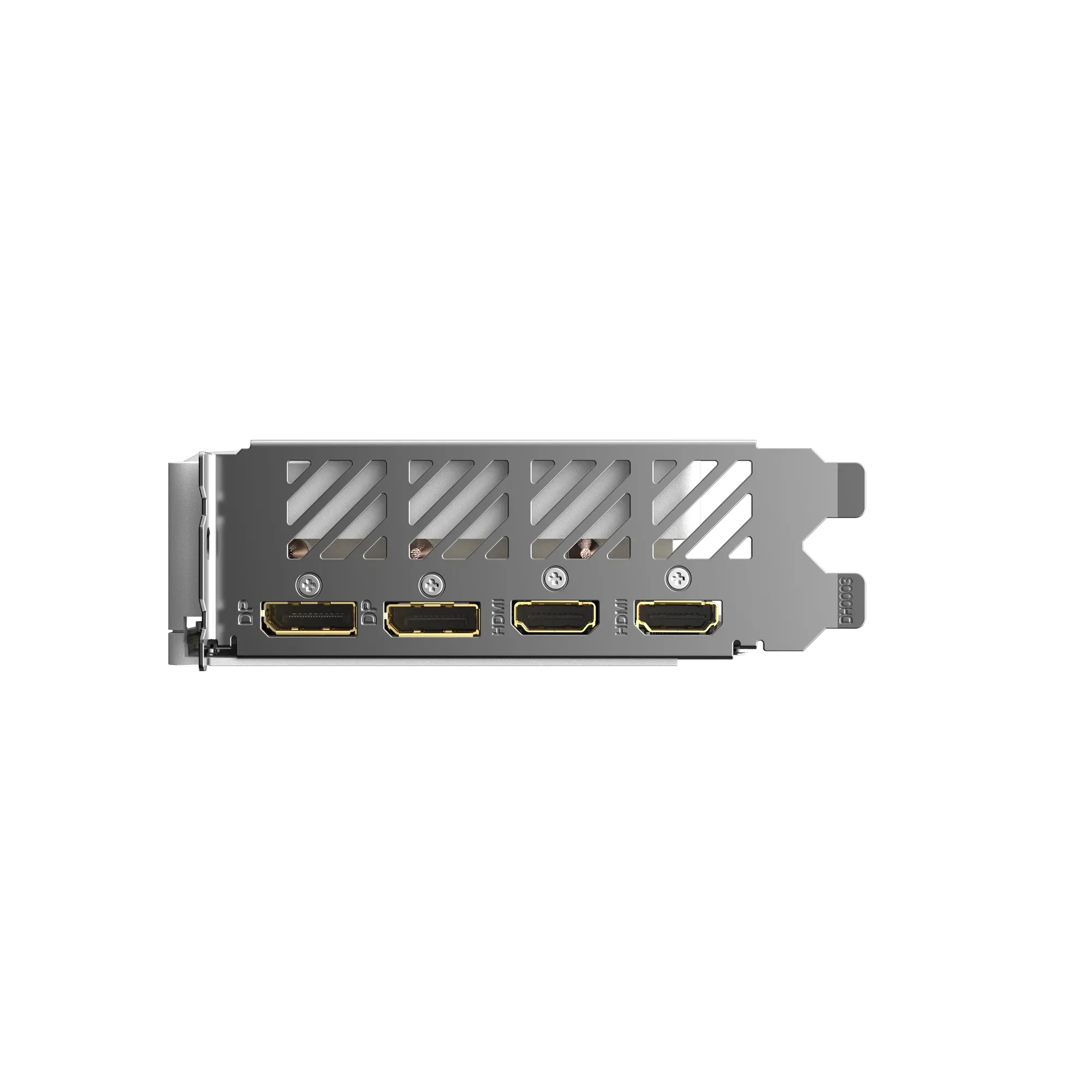 Gigabyte GeForce RTX 4060 Ti EAGLE OC ICE 8G – Zadný panel s výstupmi Gigabyte GeForce RTX 4060 Ti EAGLE OC ICE 8G – Zadný panel s výstupmi