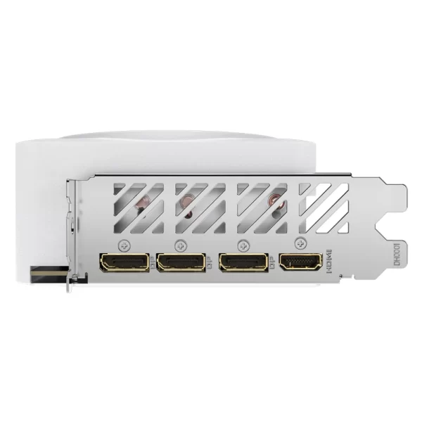 Gigabyte GeForce RTX 4070 SUPER AERO OC 12G – výstupy na zadnom paneli: tri DisplayPorty a jeden HDMI