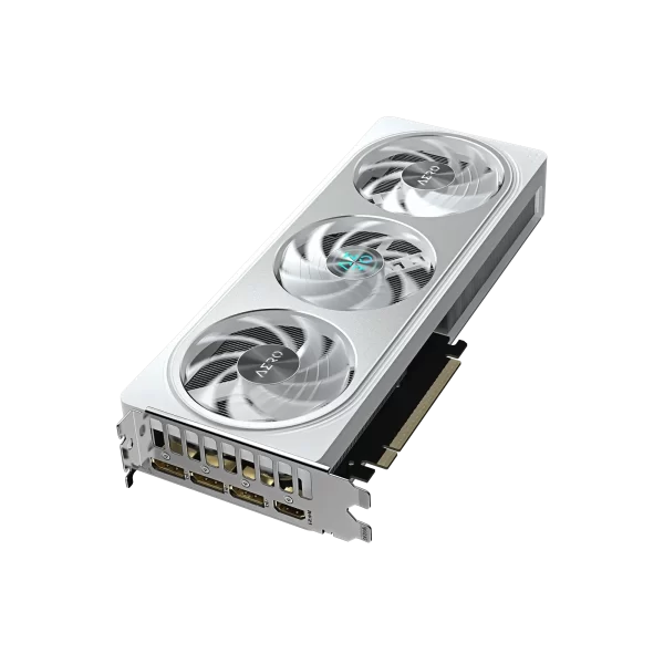 GIGABYTE GeForce RTX 5060 Ti AERO OC 16G - Šikmý pohľad na grafickú kartu