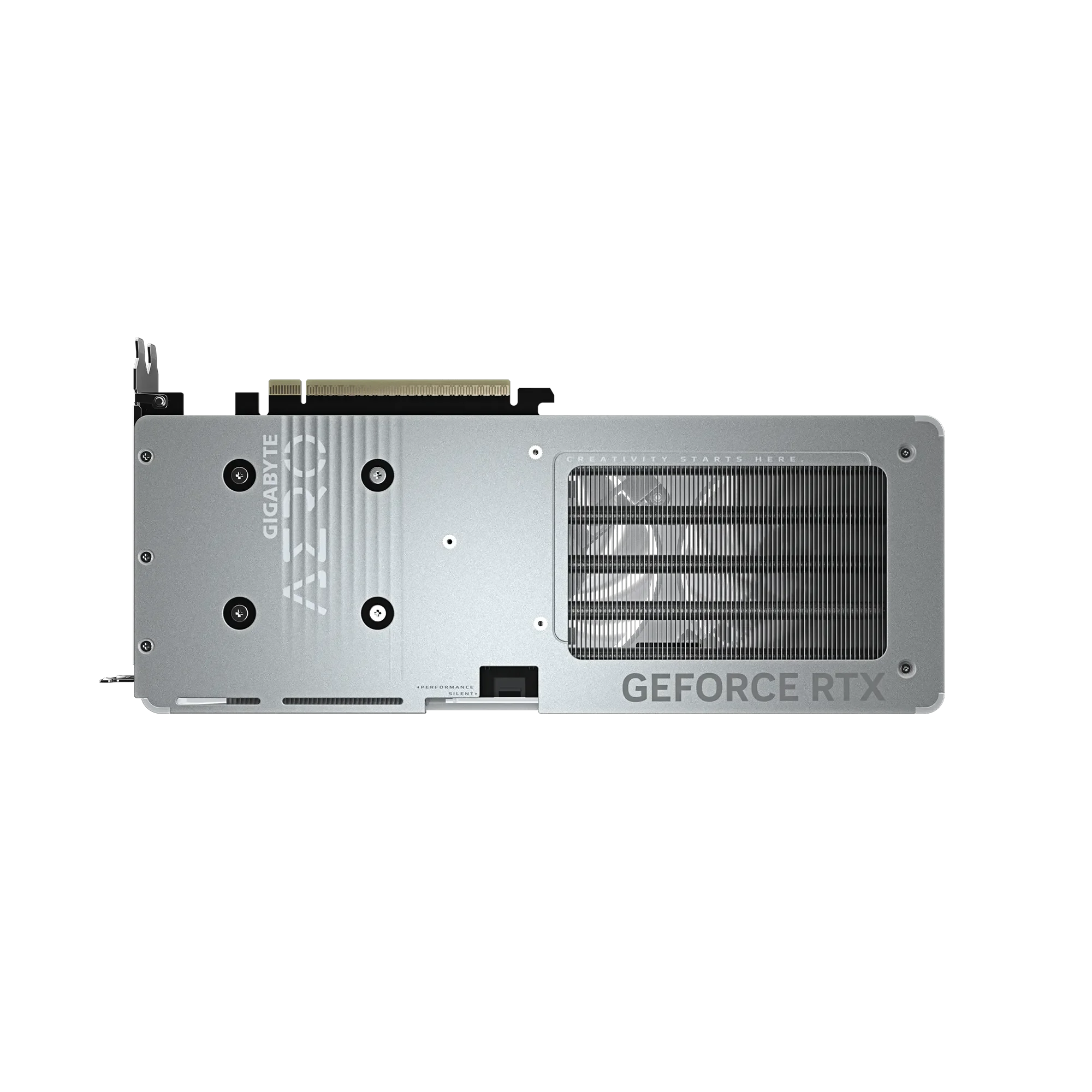 GIGABYTE GeForce RTX 5060 Ti AERO OC 16G – Zadný panel grafickej karty s backplate GIGABYTE GeForce RTX 5060 Ti AERO OC 16G - Zadný panel grafickej karty s backplate