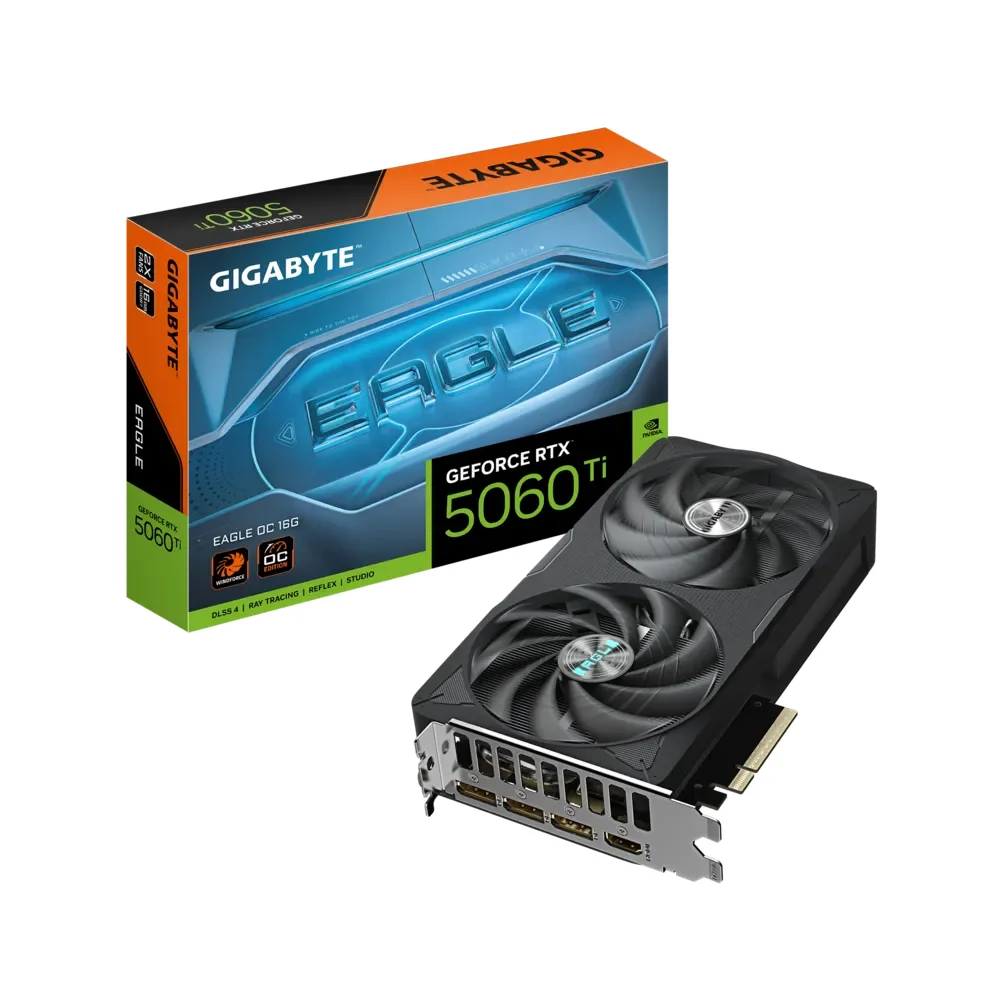 GIGABYTE GeForce RTX 5060 Ti EAGLE OC 16G – Grafická karta s balením GIGABYTE GeForce RTX 5060 Ti EAGLE OC 16G – Grafická karta s balením