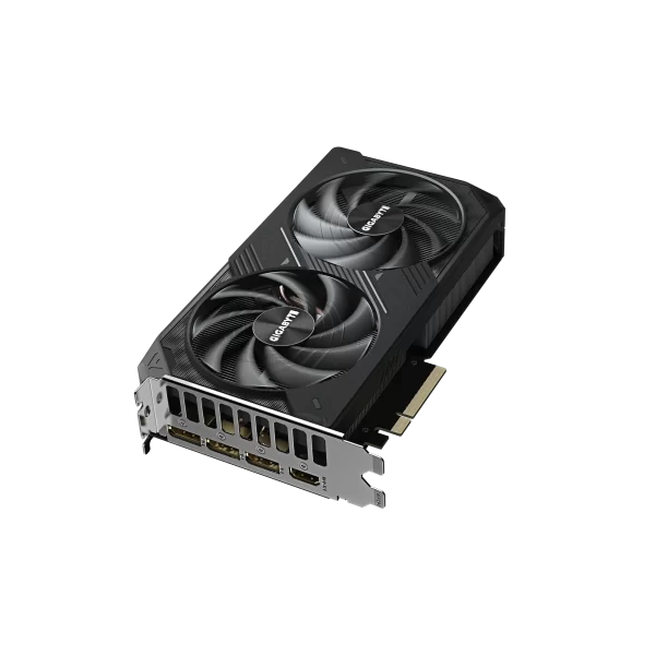 GIGABYTE GeForce RTX 5060 Ti WINDFORCE 16G – Šikmý pohľad na kartu