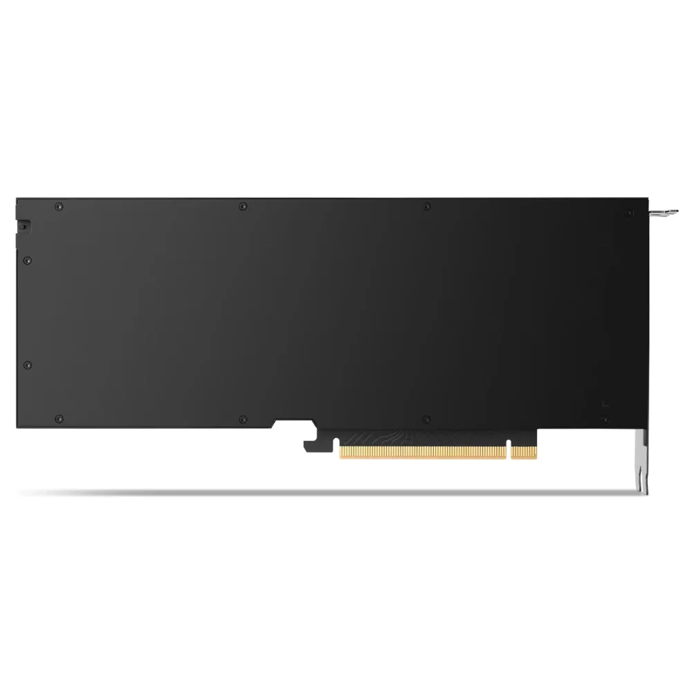 HP NVIDIA RTX 4500 Ada 24GB – Pohľad na opačnú stranu karty s čiernym kovovým backplate HP NVIDIA RTX 4500 Ada 24GB – Pohľad na opačnú stranu karty s čiernym kovovým backplate