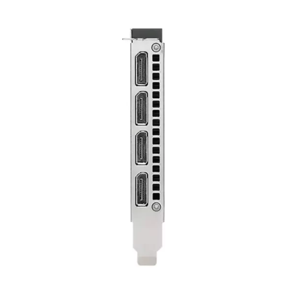 Lenovo Nvidia RTX A4000 16 GB – Grafická karta zo zadného pohľadu s chladením a výstupmi DisplayPort