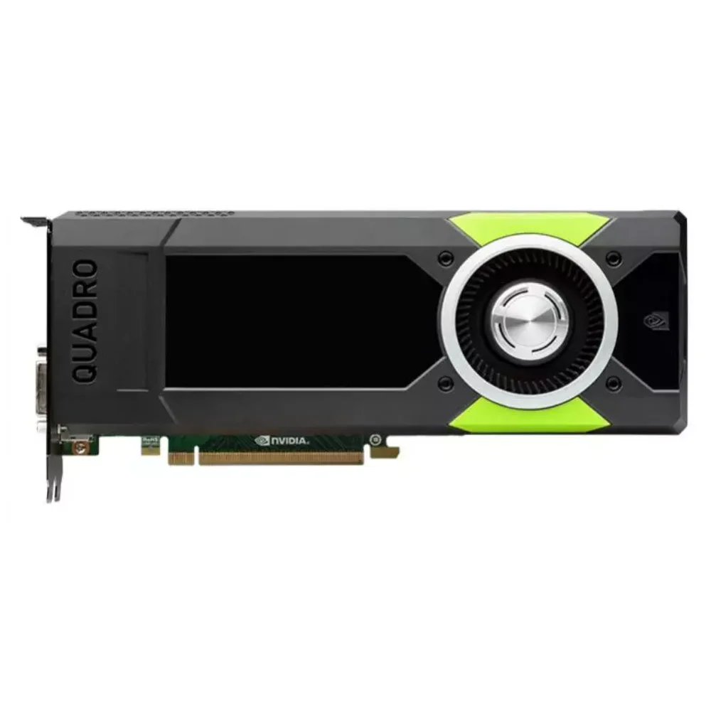 Lenovo NVIDIA Quadro T1000 4GB – Bočný pohľad na profesionálnu grafickú kartu s ventilátorom a zelenými prvkami Lenovo NVIDIA Quadro T1000 4GB – Bočný pohľad na profesionálnu grafickú kartu s ventilátorom a zelenými prvkami