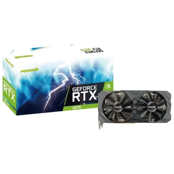 Manli GeForce RTX 3070 8GB GDDR6 – Grafická karta s krabicou s motívom blesku