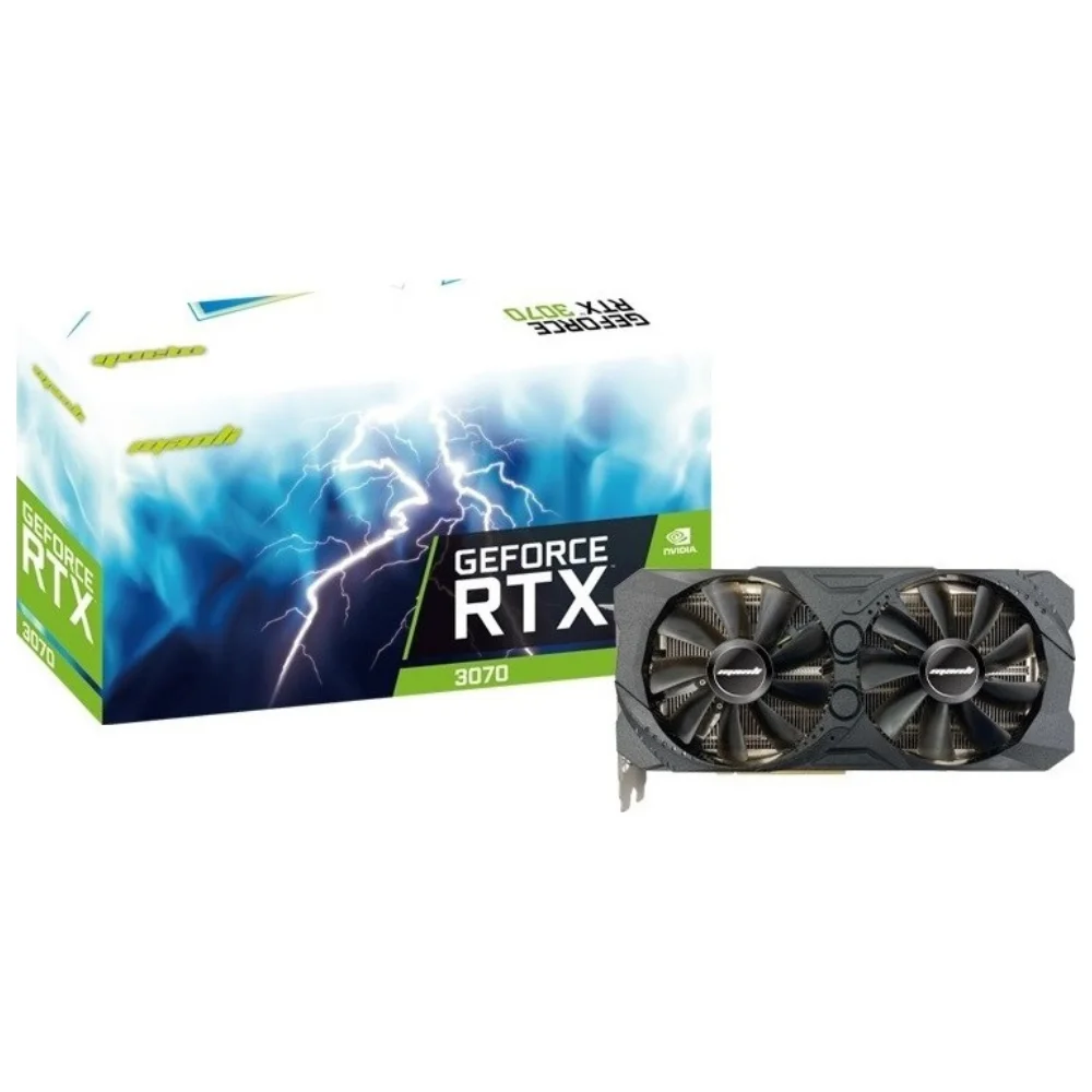 Manli GeForce RTX 3070 8GB GDDR6 – Grafická karta s krabicou s motívom blesku Manli GeForce RTX 3070 8GB GDDR6 – Grafická karta s krabicou s motívom blesku