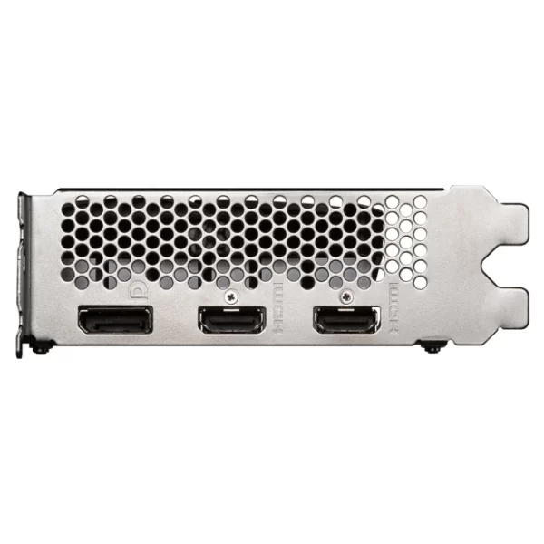 MSI GeForce RTX 3050 VENTUS 2X E 6G OC – Zadný panel s tromi výstupmi: DisplayPort a dva HDMI konektory