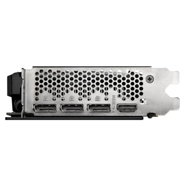 MSI GeForce RTX 3060 VENTUS 2X 12G OC – Zadný panel s tromi výstupmi DisplayPort a jedným HDMI portom