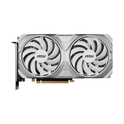 MSI GeForce RTX 4070 SUPER 12G VENTUS 2X WHITE OC - Predný detailný pohľad na kartu