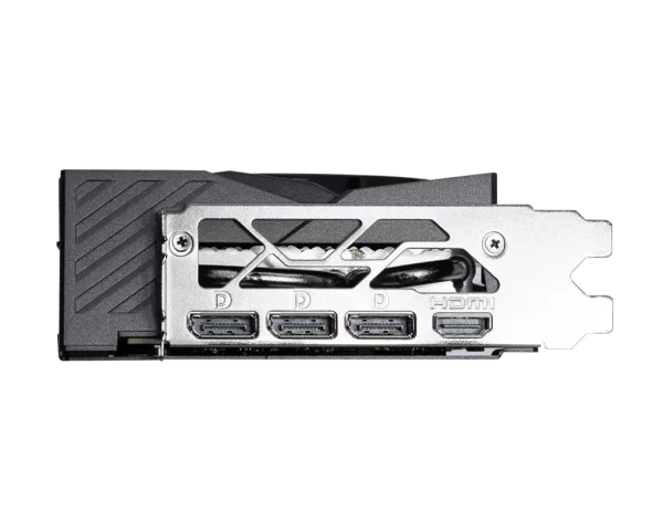 MSI GeForce RTX 5060 Ti 16G GAMING OC - Pohľad na zadnú stranu s výstupmi