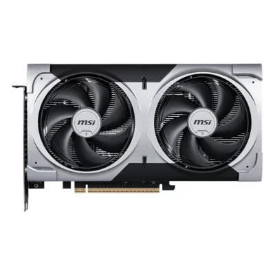 MSI GeForce RTX 5060 Ti 16G VENTUS 2X OC PLUS - Predný pohľad na grafickú kartu s dvoma ventilátormi