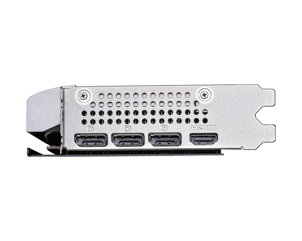MSI GeForce RTX 5060 Ti 16G VENTUS 2X OC PLUS – Výstupné porty grafickej karty DisplayPort a HDMI MSI GeForce RTX 5060 Ti 16G VENTUS 2X OC PLUS - Výstupné porty grafickej karty DisplayPort a HDMI