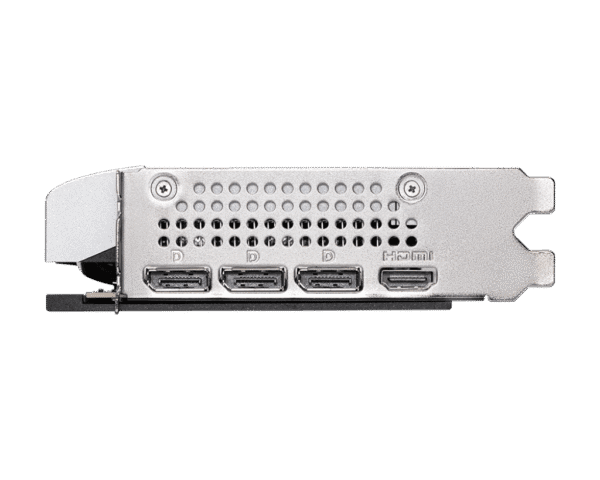 MSI GeForce RTX 5060 Ti 8G VENTUS 2X OC PLUS – Zadný panel grafickej karty s výstupmi DisplayPort a HDMI