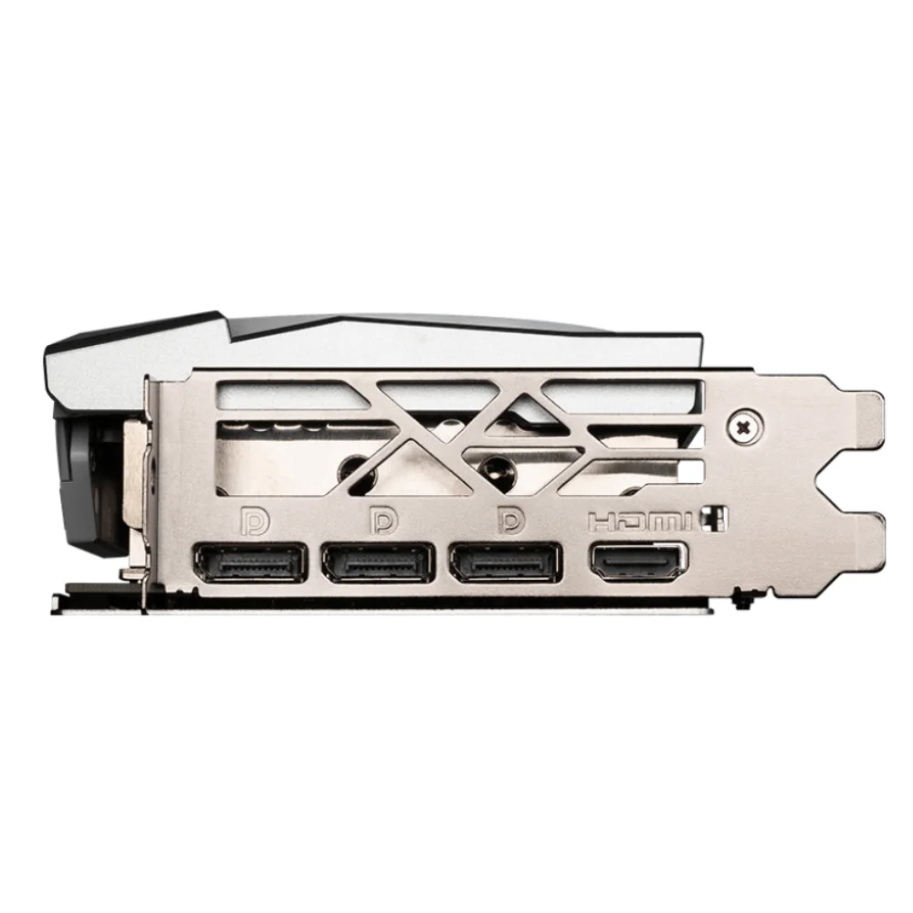 MSI GeForce RTX 4070 SUPER 12G GAMING X SLIM WHITE – výstupný panel grafickej karty so 3x DisplayPort a 1x HDMI MSI GeForce RTX 4070 SUPER 12G GAMING X SLIM WHITE – výstupný panel grafickej karty so 3x DisplayPort a 1x HDMI
