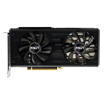 Palit GeForce RTX 3060 Dual 12GB – Predná strana s dvoma ventilátormi a logom Palit