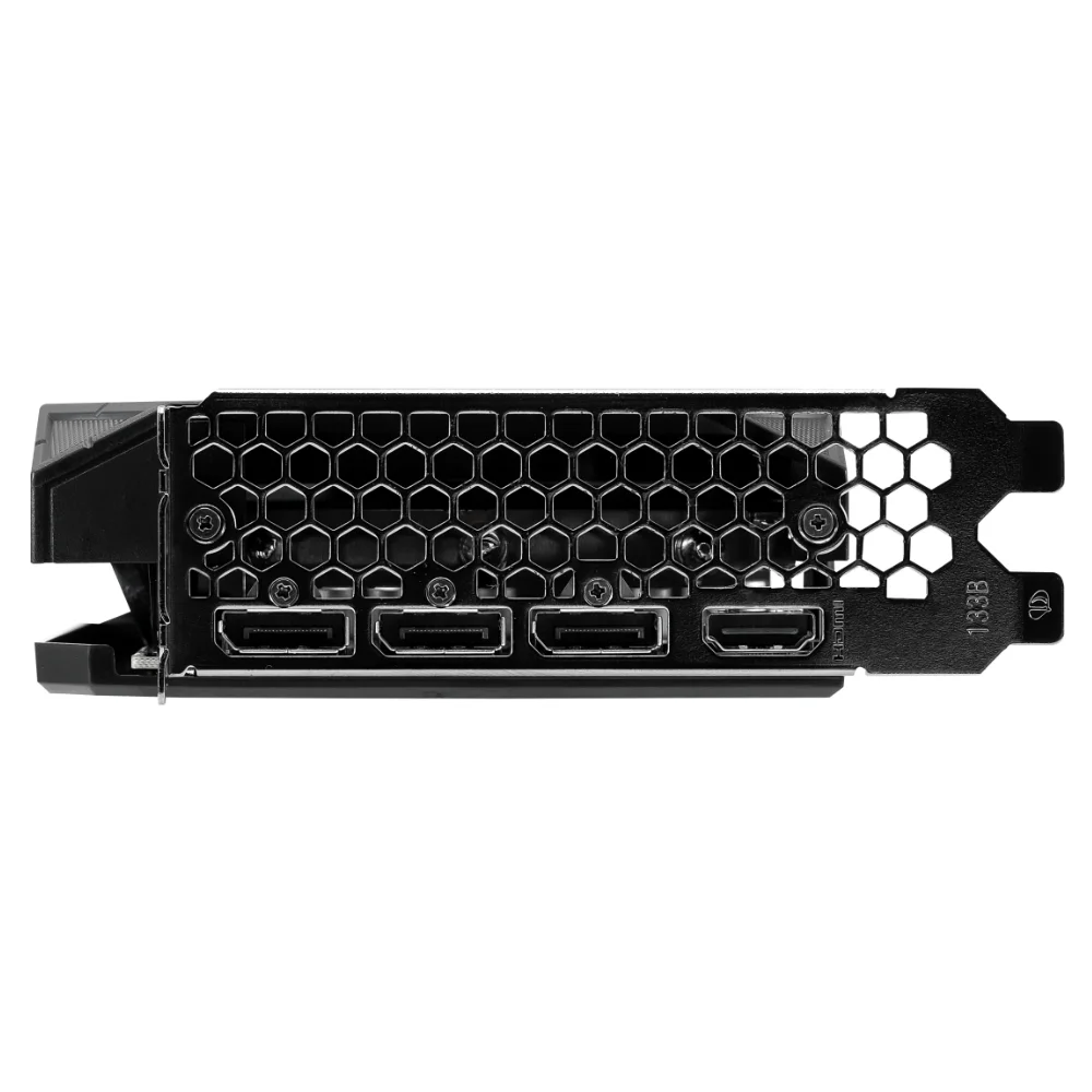 Palit GeForce RTX 4060 Ti Dual 8GB – výstupy grafickej karty so štyrmi portmi DisplayPort a jedným HDMI Palit GeForce RTX 4060 Ti Dual 8GB – výstupy grafickej karty so štyrmi portmi DisplayPort a jedným HDMI
