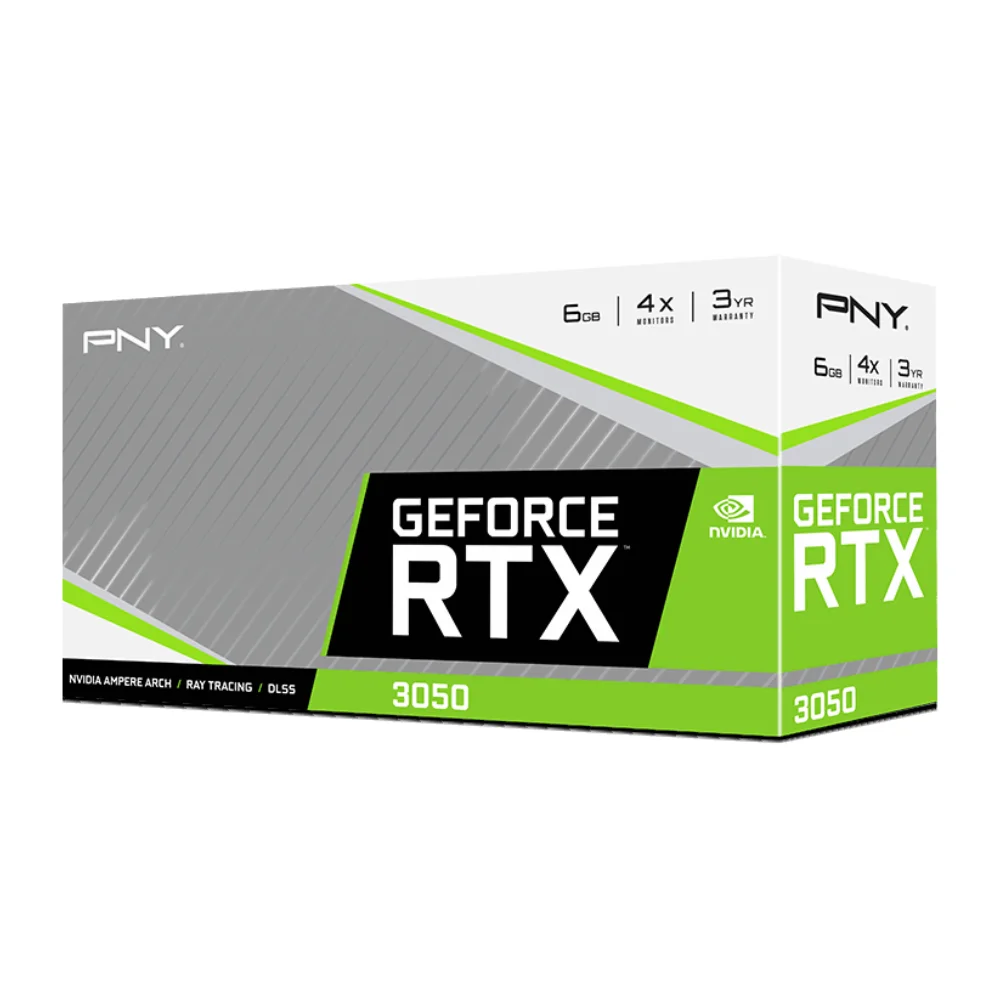PNY GeForce RTX 3050 6GB VERTO Dual Fan – Balenie a dizajn grafickej karty série RTX 3050 od PNY PNY GeForce RTX 3050 6GB VERTO Dual Fan – Balenie a dizajn grafickej karty série RTX 3050 od PNY
