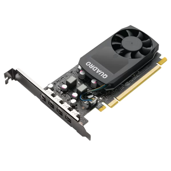 PNY NVIDIA Quadro P1000 V2 4GB – Pohľad na grafickú kartu so zobrazením chladenia