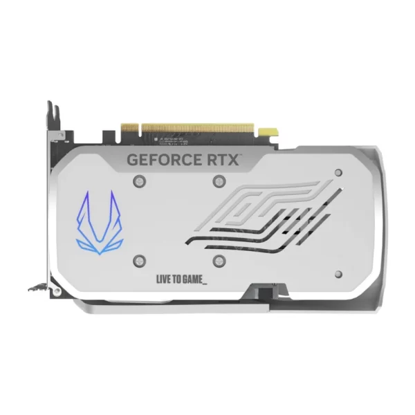 ZOTAC GAMING GeForce RTX 4060 8GB Twin Edge OC White Edition – Grafická karta zobrazujúca backplate