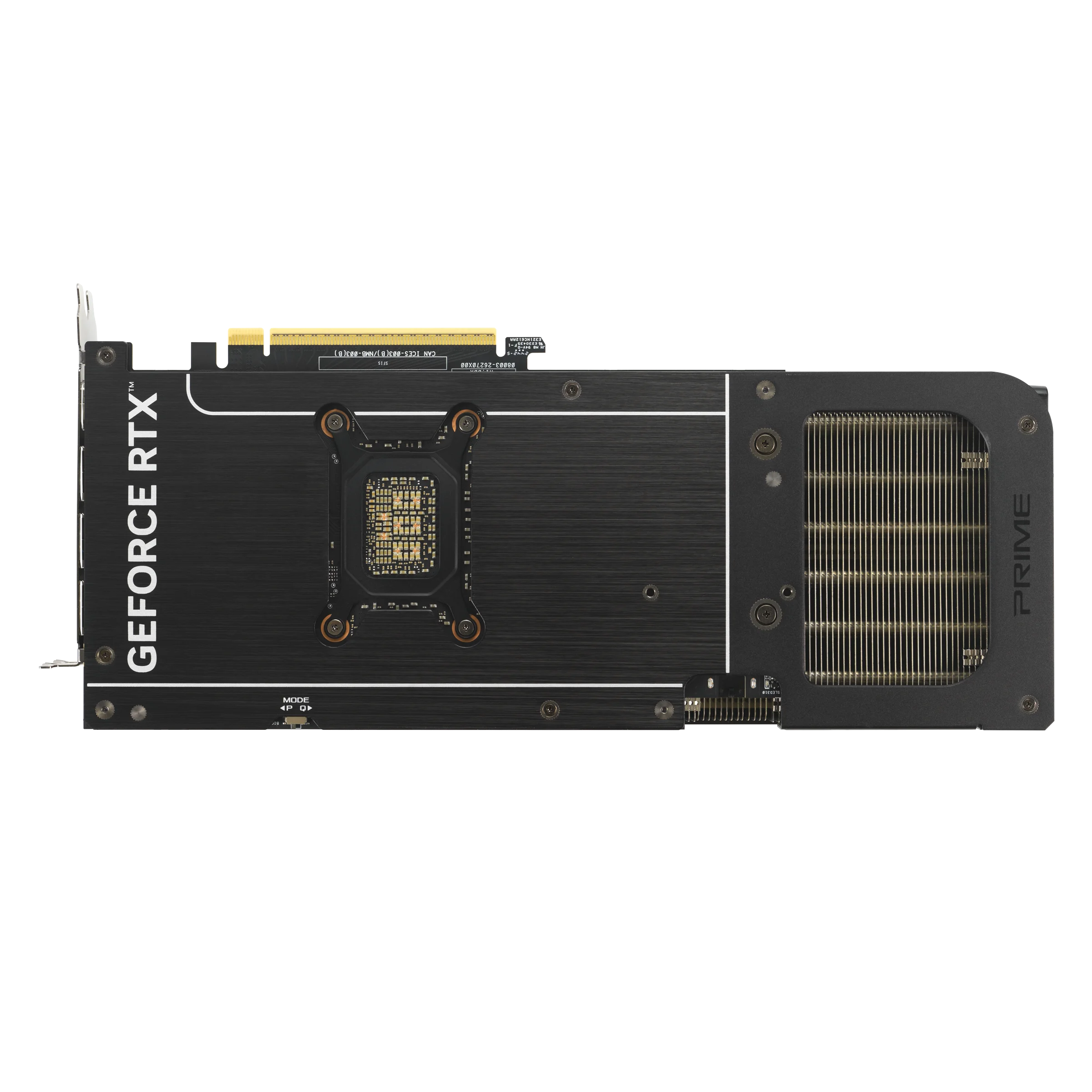 ASUS PRIME GeForce RTX 5080 16GB GDDR7 OC Edition – Pohľad na zadnú stranu grafickej karty ASUS PRIME GeForce RTX 5080 16GB GDDR7 OC Edition - Pohľad na zadnú stranu grafickej karty