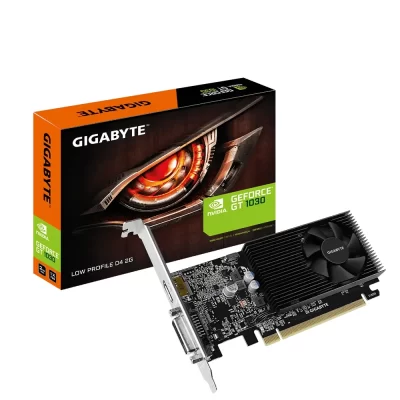 GIGABYTE GT 1030 Low Profile D4 2G - Pohľad na grafickú kartu a jej balenie