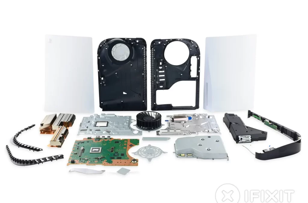 Kompletne rozobratá konzola PlayStation 5