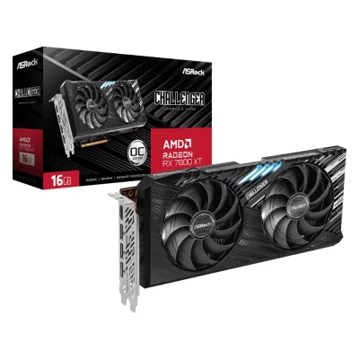 ASRock AMD Radeon RX 7800 XT Challenger 16GB OC – Balenie s krabicou a vyobrazením karty