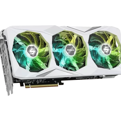 ASRock AMD Radeon RX 7800 XT Steel Legend 16GB OC – Predná strana grafickej karty s ventilátormi