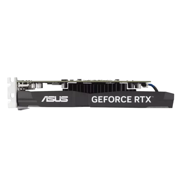 ASUS Dual GeForce RTX 3050 OC Edition 6GB GDDR6 - Bočný pohľad na grafickú kartu s logom